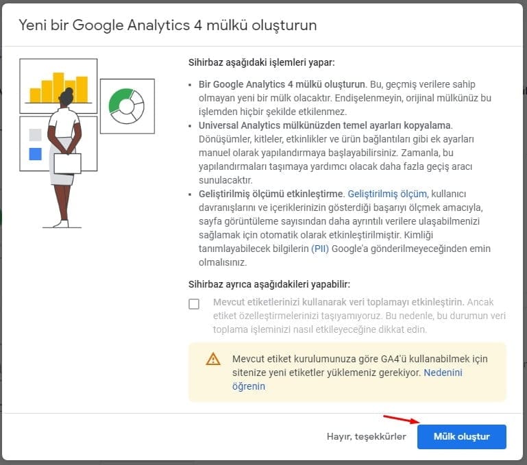 Yeni Google Analytics 4 Mülkü Oluşturma